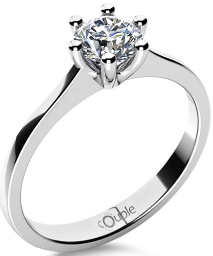 Menorka - zásnubní prsten s diamantem COUPLE - 585/1,80gr 6869090