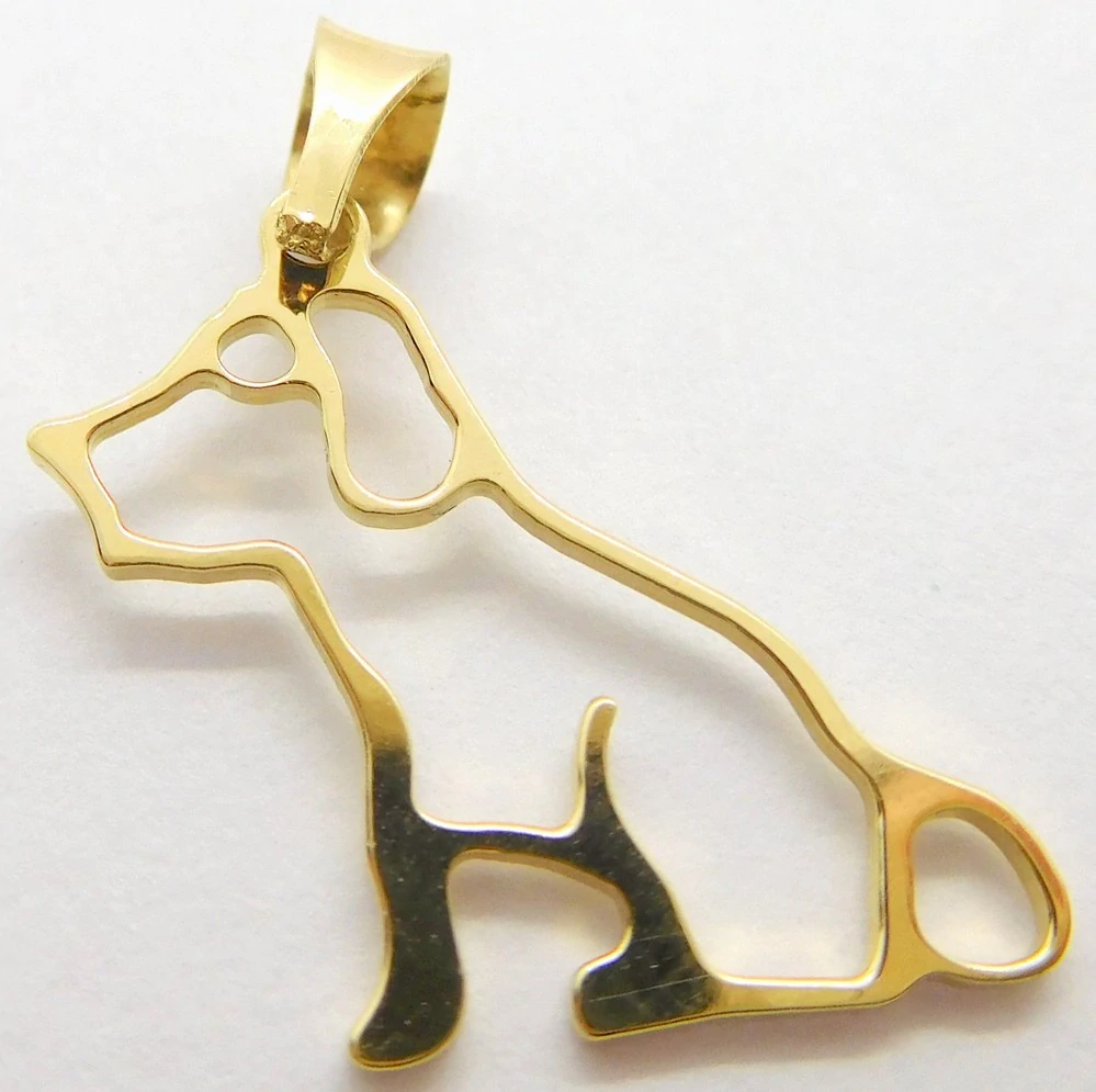 Klenoty Budín Zlatý přívěsek ze žlutého zlata PEJSEK 585/0,60gr HK3232