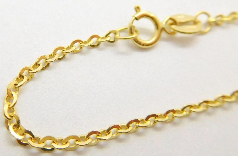 Klenoty Budín Dámský zlatý pevný náramek ze žlutého zlata ANKER 585/1,08gr 19cm HK7123