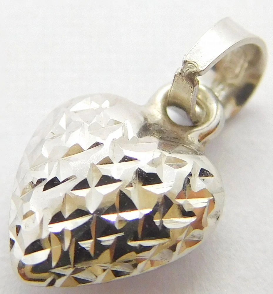 Klenoty Budín Dámský zlatý přívěsek srdíčko z bílého zlata 585/0,31gr 02592