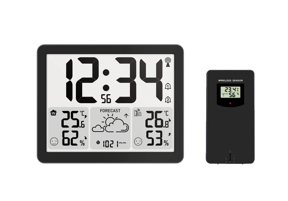 JVD Černá rádiem řízená meteorologická digitální stanice JVD RB3569