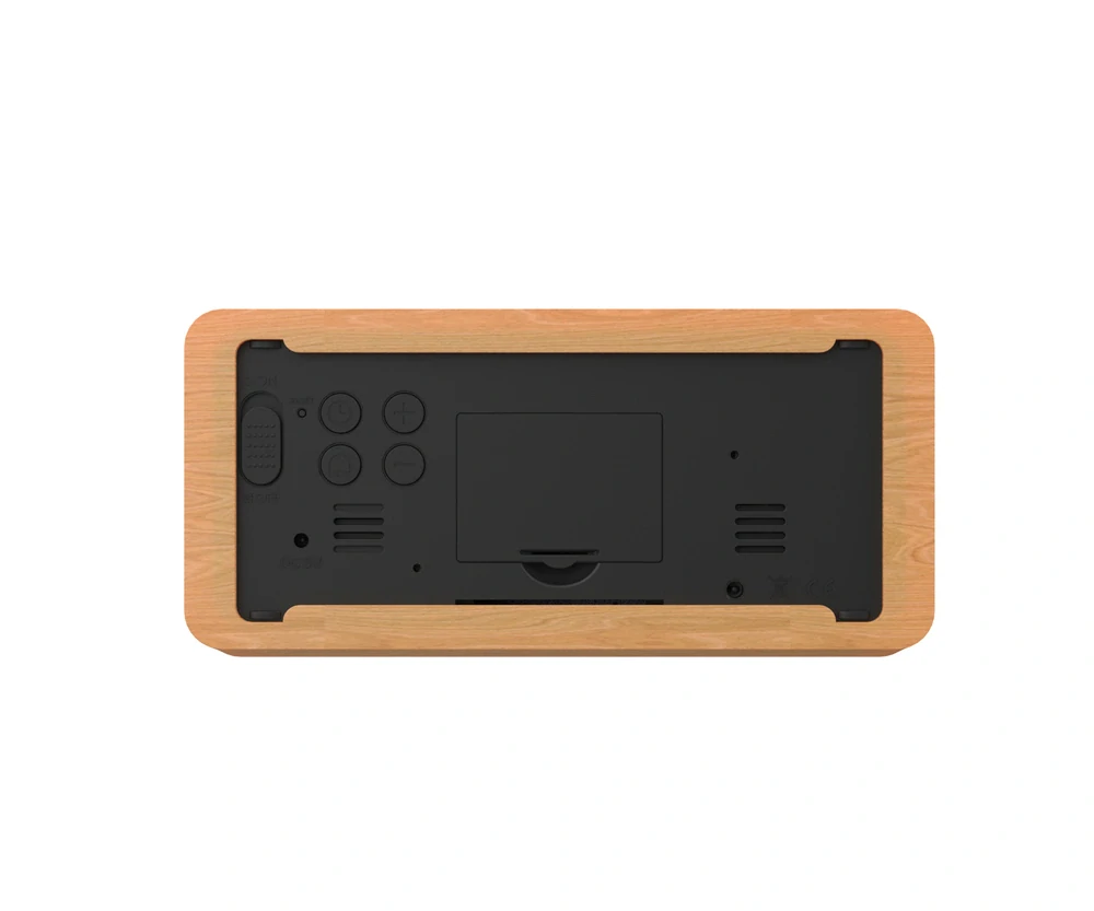 JVD Digitální bateriový budík s teploměrem JVD SB3210.2 v imitaci dřeva