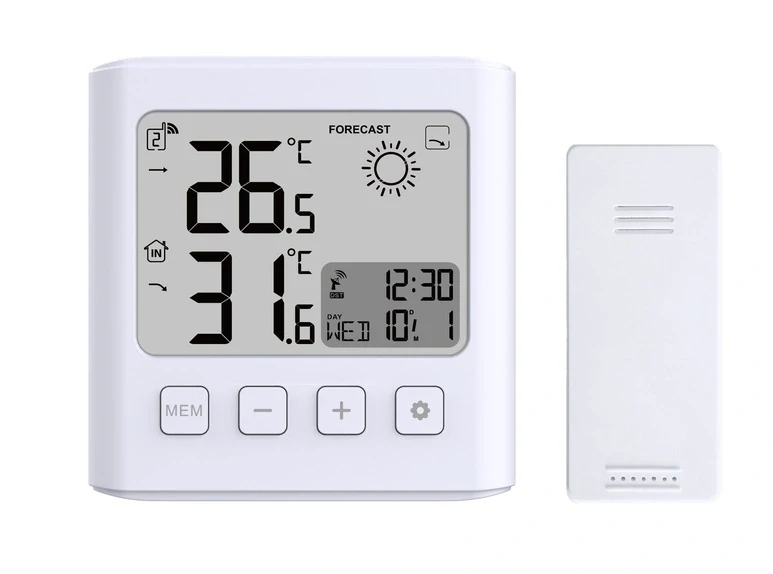 JVD Bílý digitální rádiem řízený budík JVD RB777