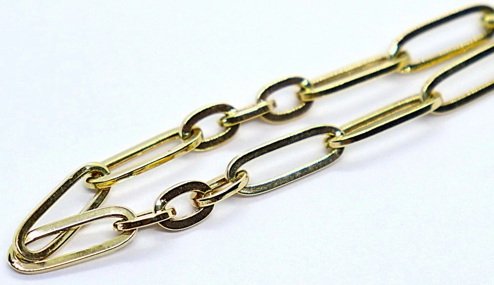 Klenoty Budín Dámský mohutný pevný zlatý náramek 20cm 585/2,43gr HK7133