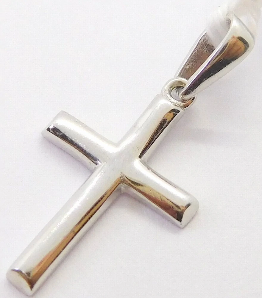 Klenoty Budín Zlatý přívěsek z bílého zlata - křížek 585/0,57gr HK3258