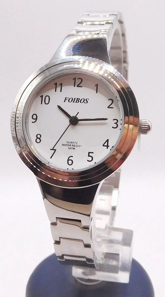 Foibos Dámské čitelné šperkové stříbrné hodinky Foibos CK3553.1