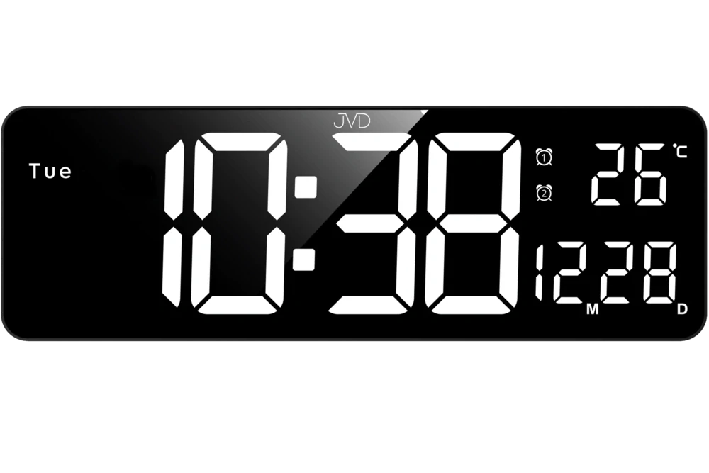 JVD Digitální nástěnné hodiny s LED podsvícením JVD DH324