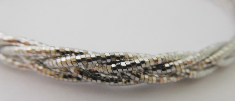 Klenoty Budín Luxusní stříbrný rhodiovaný náramek (pletený) 17+3cm 925/8,22gr 030785900002