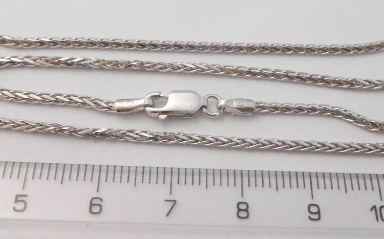 Klenoty Budín Dámský/pánský stříbrný řetízek s karabinou 925/6,48gr 45cm 0312078