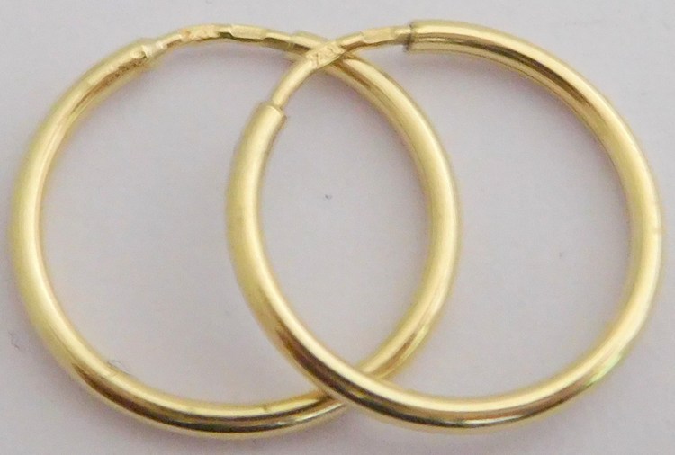 Klenoty Budín Zlaté malé kroužky ze žlutého zlata - hladké průměr 12mm 585/0,31gr H386