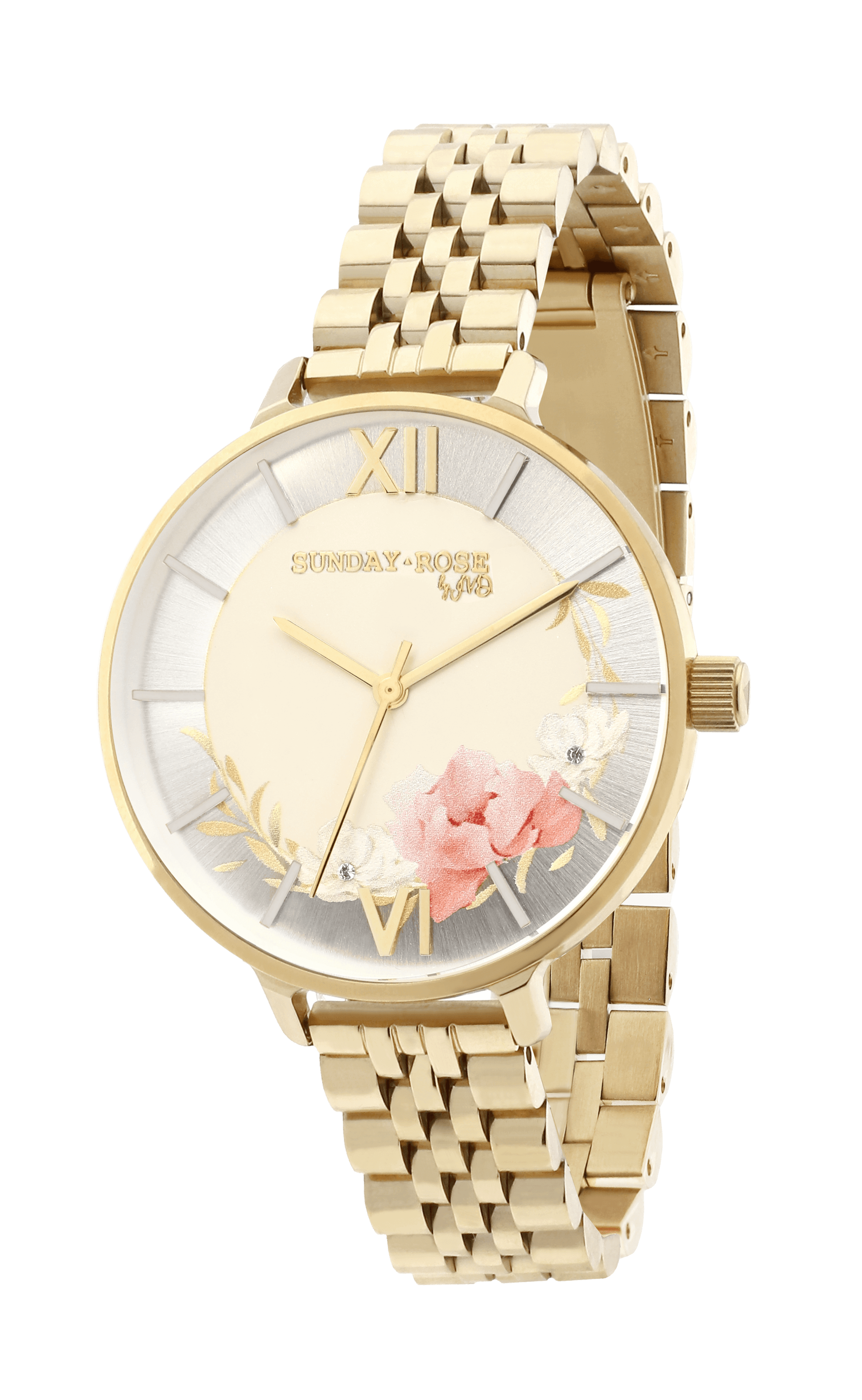 Dámské luxusní designové hodinky SUNDAY ROSE Spirit TEA ROSE SUN-S14