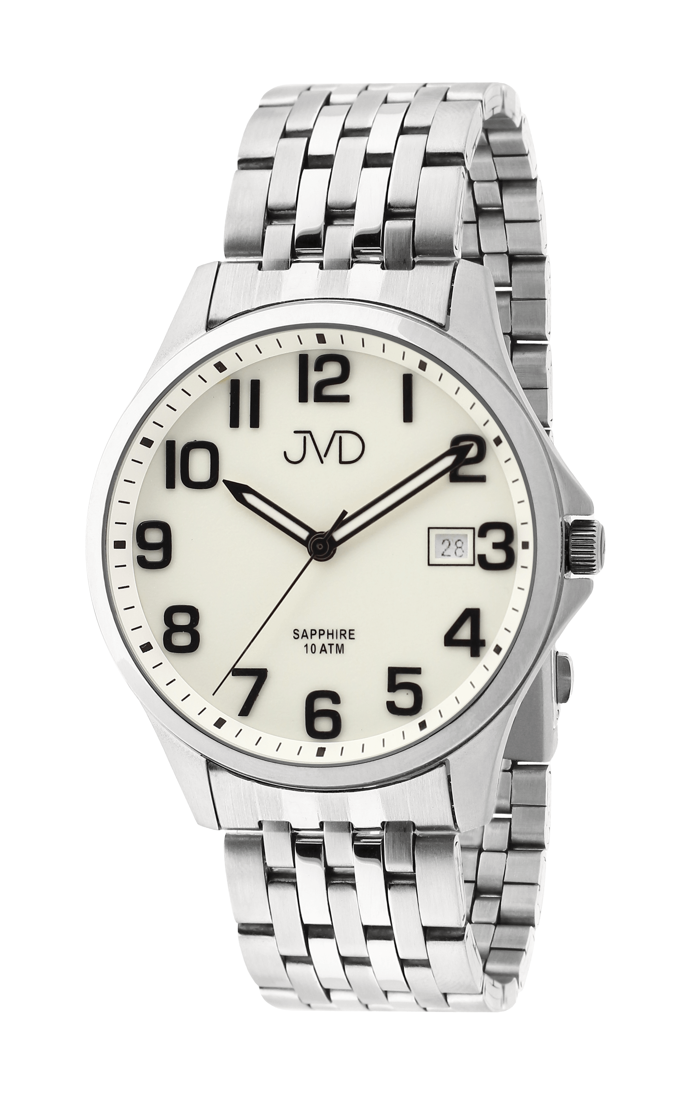 Vodotěsné pánské náramkové hodinky JVD JE612.1 - 10ATM se safírovým sklem