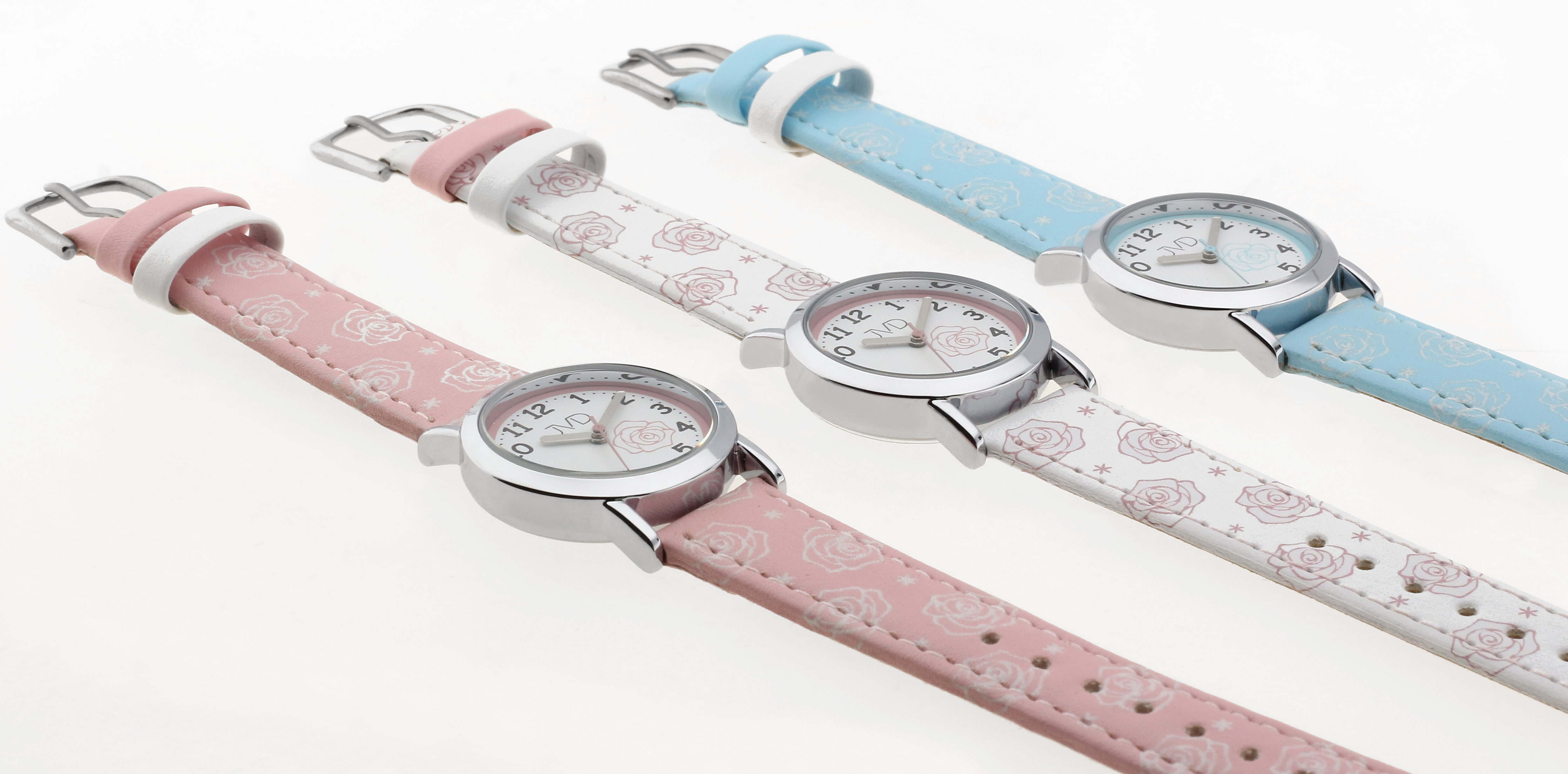 JVD Dětské náramkové dívčí bílé náramkové hodinky JVD J7205.1