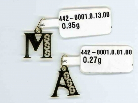 Klenoty Budín Moderní zlaté písmenko - zlatý přívěsek - B,D,H,L,M,N,P,R,S,T,Z