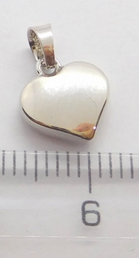 Klenoty Budín Zlatý přívěsek z bílého zlata - zlaté srdíčko hladké 585/0,36gr HK3272