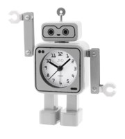 JVD Ručkový tichý šedý netikající dětský budík JVD ROBOT SRP2305.2