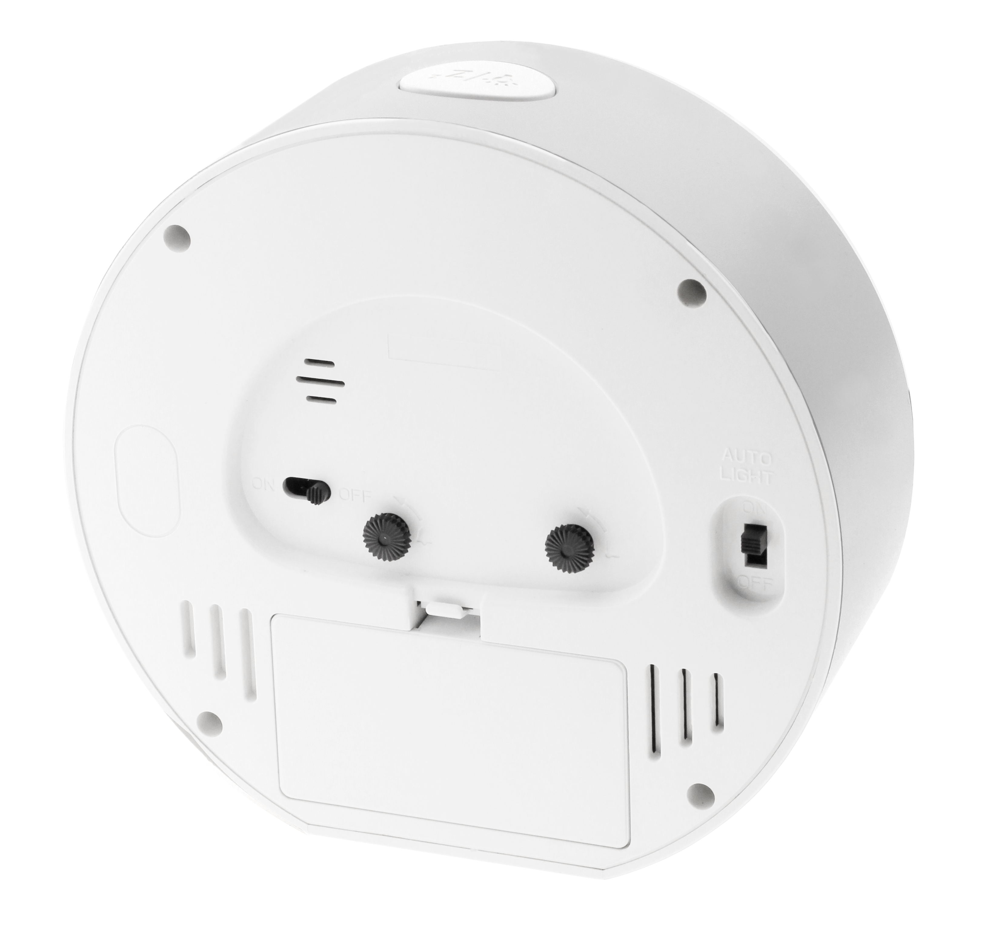 Tichý netikající ručkový budík s teploměrem JVD SRP056.2