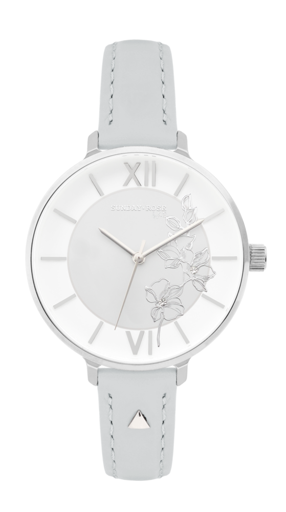 SUNDAY ROSE Dámské luxusní designové hodinky SUNDAY ROSE Fashion Orchid Leather SUN-F10