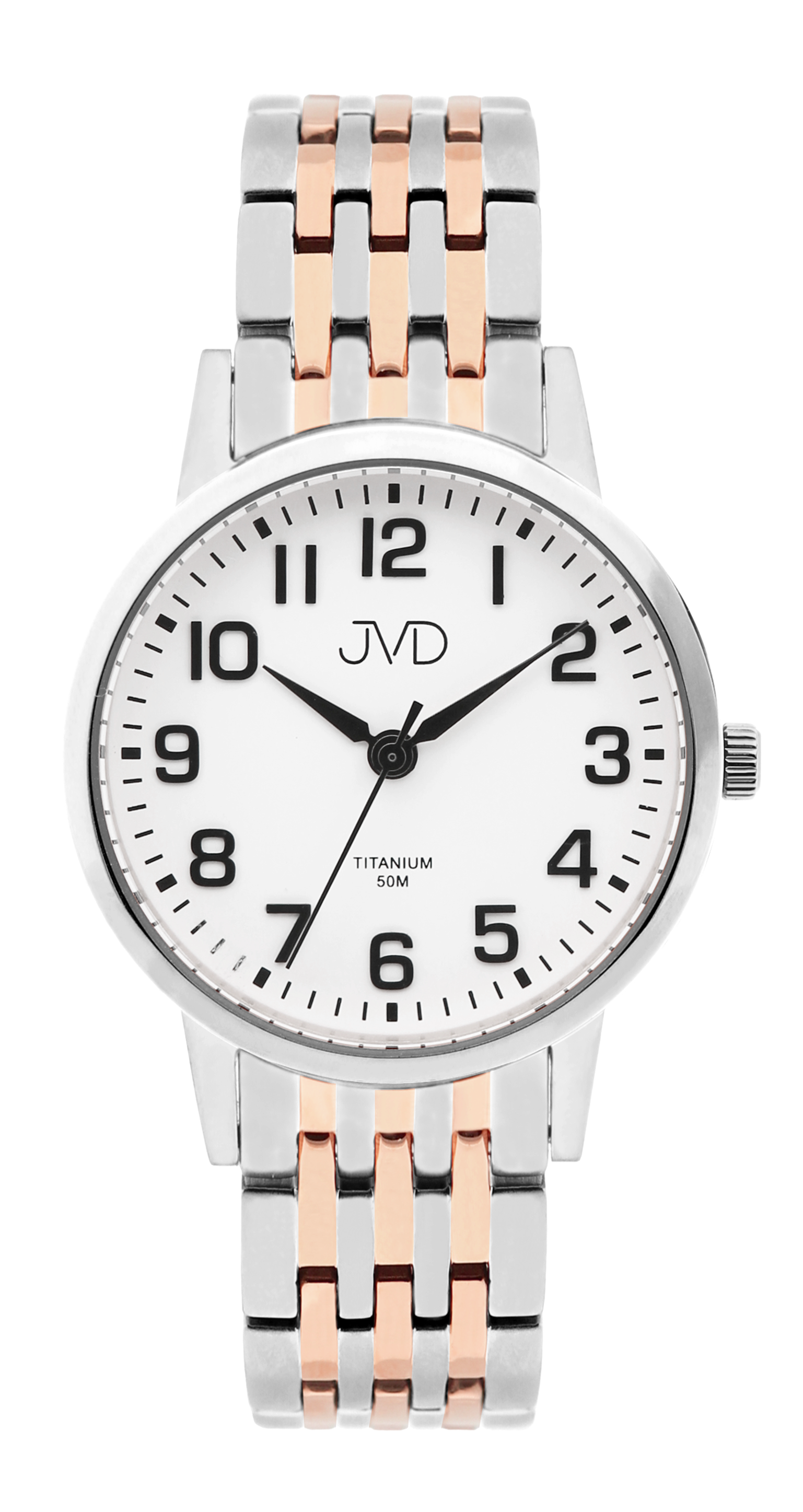 JVD Pánské námrakové rose gold titanové antialergické hodinky JVD JE5001.5