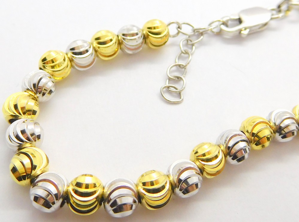 Klenoty Budín Stříbrný mohutný pozlacený náramek gravírováním 17+5cm cm 925/1000 6,53gr M0001