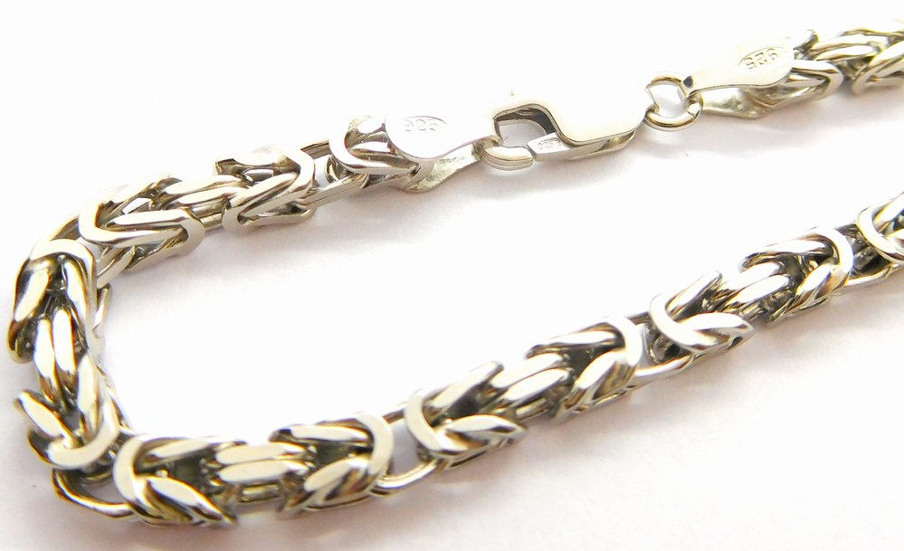 Klenoty Budín Mohutný pánský stříbrný rhodiovaný řetěz - královská vazba 60cm 925/1000 34,51gr 031117800003