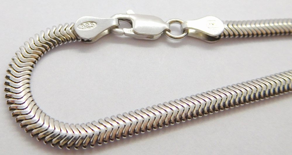 Klenoty Budín Dámský mohutný stříbrný rhodiovaný řetízek HÁDĚ 50cm 925/1000 9,76gr 030562800022