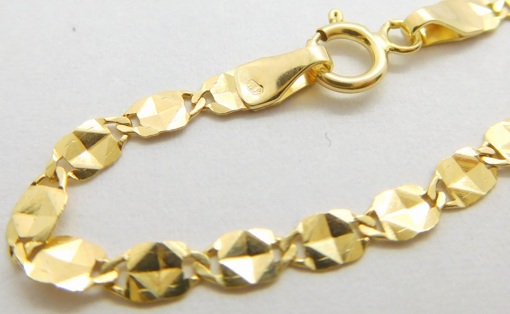 Klenoty Budín Dámský hladký pevný zlatý náramek ze žlutého zlata 585/1,23gr 19cm HK7023