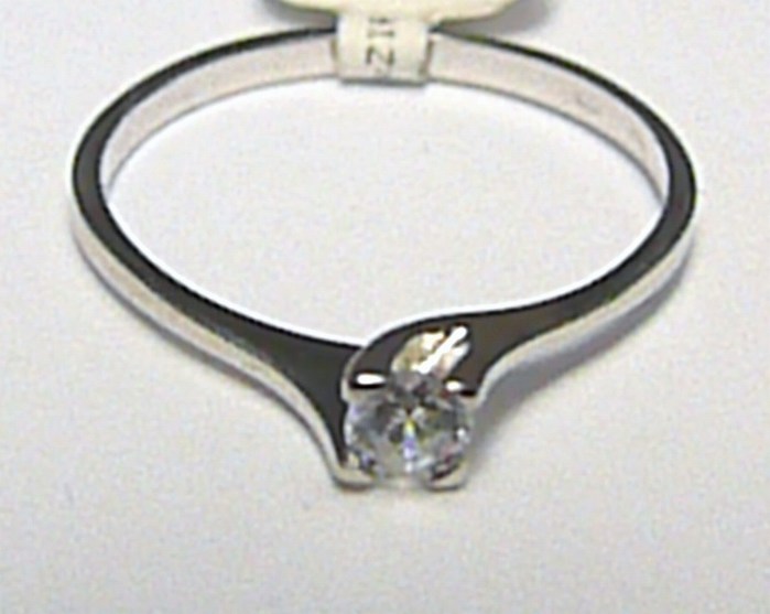 Klenoty Budín  Luxusní zásnubní prstýnek z bílého zlata se zirkonem 585/1,05 gr vel. 55 6860062