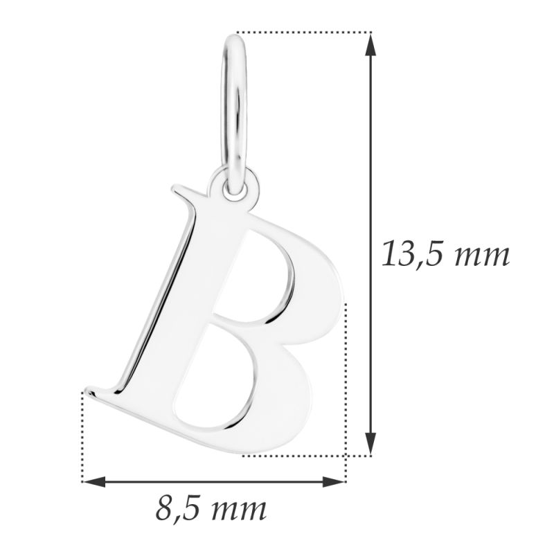 GEMMAX Zlatý přívěsek tiskací písmenko 585/0,20gr písmenko B GUPWN-43441