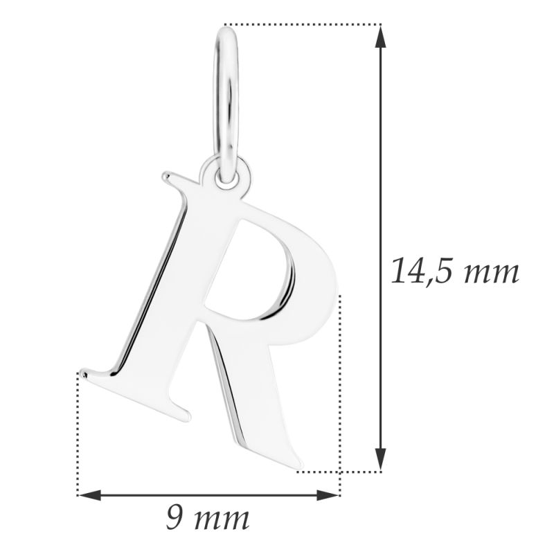 GEMMAX Zlatý přívěsek tiskací písmenko 585/0,20gr písmenko R GUPWN-43581