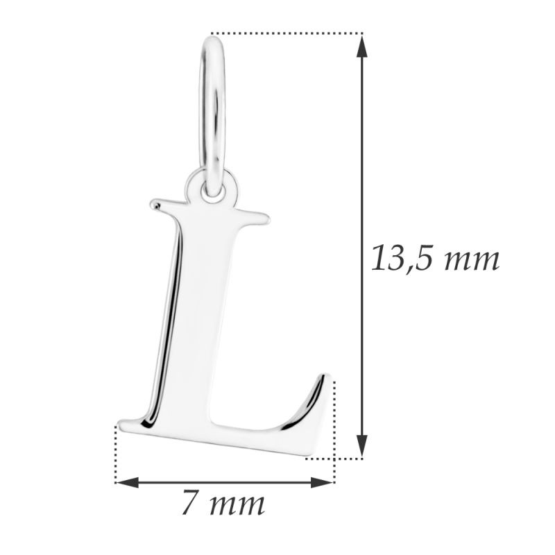 GEMMAX Zlatý přívěsek tiskací písmenko 585/0,20gr písmenko L GUPWN-43531