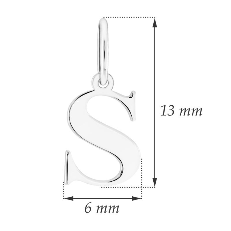 GEMMAX Zlatý přívěsek tiskací písmenko 585/0,20gr písmenko S GUPWN-43591