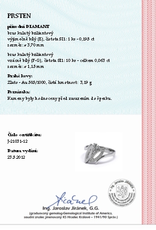 Luxusní mohutný diamantový zlatý prsten 585/3,19 gr J-21031-12 POŠTOVNÉ ZDARMA!