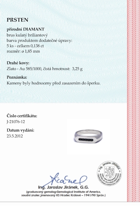 Diamantový prsten s černými diamanty 585/3,25 gr J-21076-12 POŠTOVNÉ ZDARMA!