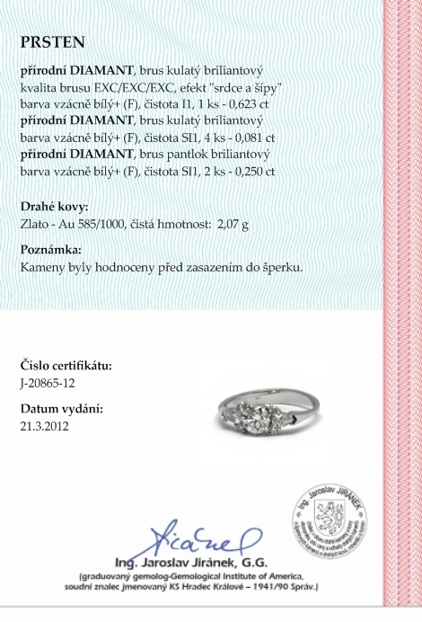 Luxusní diamantový prsten s přírodními diamanty 585/2,07 gr J-20865-12 POŠTOVNÉ ZDARMA!