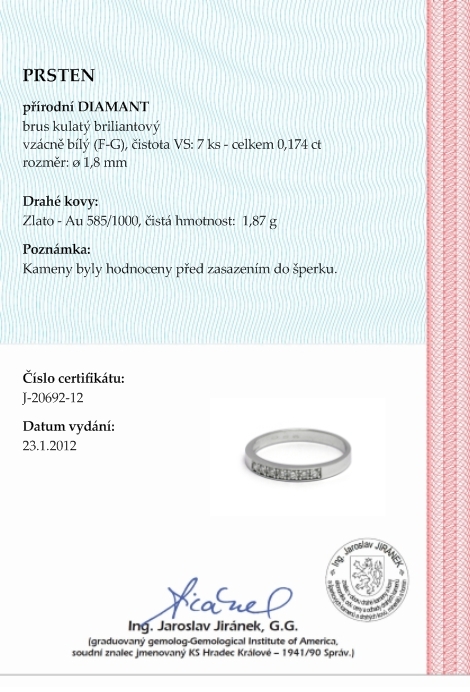 Luxusní diamantový prsten s přírodními diamanty 585/1,87 gr J-20692-12 POŠTOVNÉ ZDARMA!