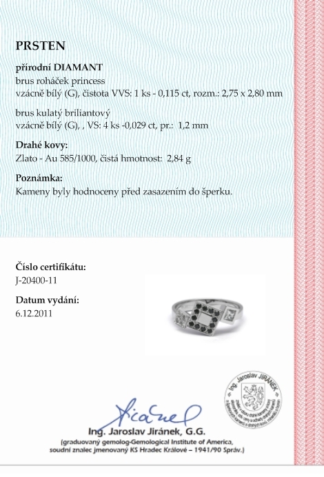 Luxusní diamantový prsten s přírodními diamanty 585/2,84 gr J-20400-11 POŠTOVNÉ ZDARMA!