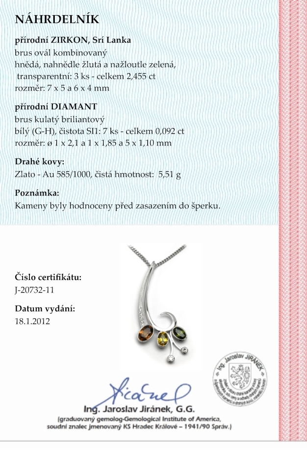 Zlatý diamantový náhrdelník s přírodními diamanty 585/5,51 gr J-20732-11 POŠTOVNÉ ZDARMA!