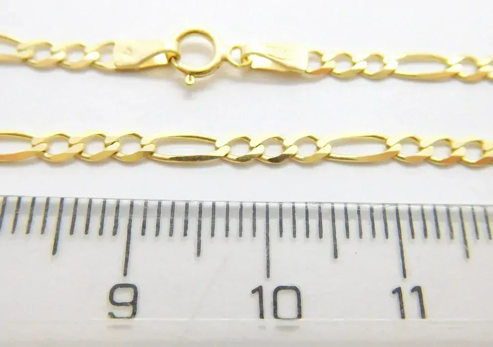 Klenoty Budín Unisex mohutný zlatý řetěz (FIGARO) ze žlutého zlata 50cm 585/3,86gr HK6167