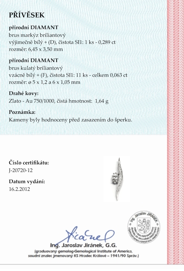 Diamantový zlatý přívěsek s pravými diamanty 585/1,64 gr J-20720-12 POŠTOVNÉ ZDARMA!