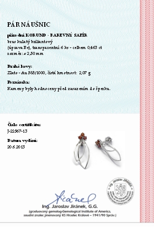 Luxusní diamantové náušnice s barevnými safíry 585/2,07 gr J-22567-13 POŠTOVNÉ ZDARMA!