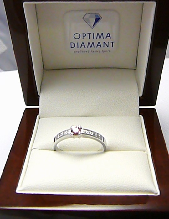 Klenoty Budín Diamantový prsten se vzácným růžovým safírem 585/2,69g vel. libovolná J-24578-14