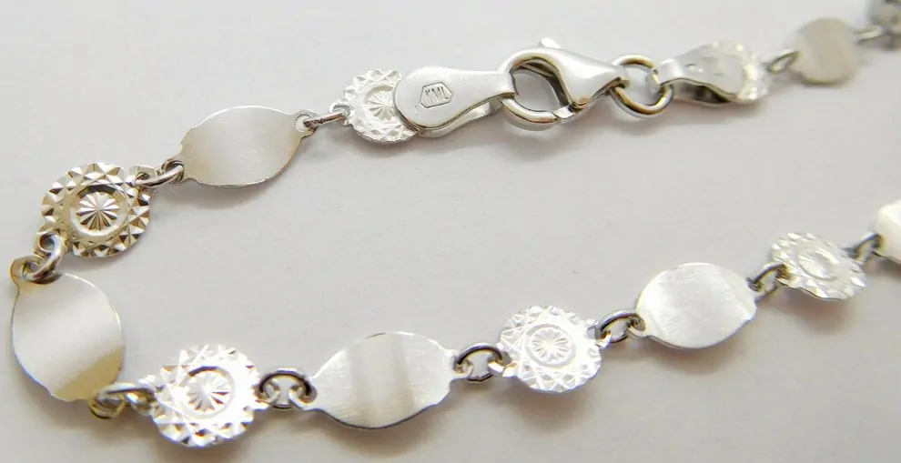 Klenoty Budín Pevný dámský mohutný stříbrný řetízek s gravírováním 925/1000 5,74gr 45cm 031204900006