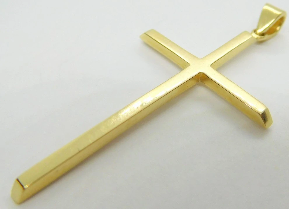 Klenoty Budín Dámský zlatý přívěsek obrovský křížek 585/1,66gr HK3193