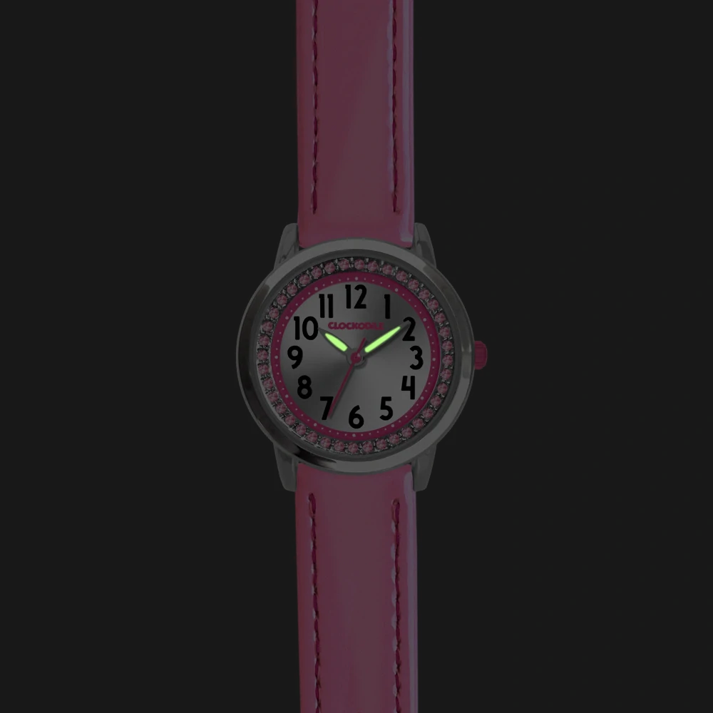 CLOCKODILE Náramkové světle růžové dívčí dětské hodinky s kamínky CWG5234 