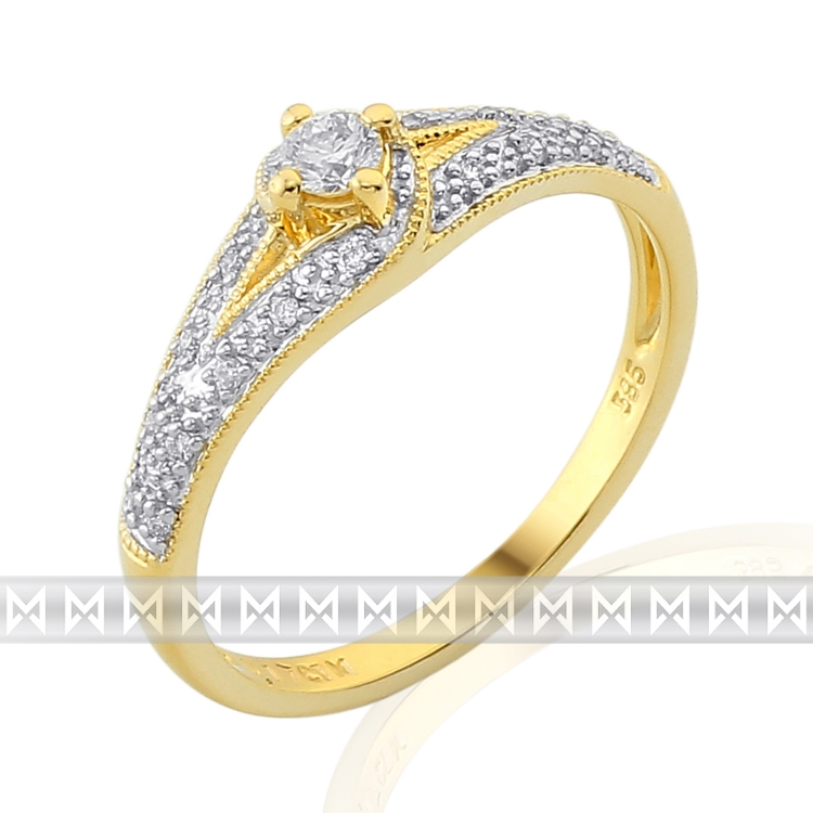 Luxusní zásnubní zlatý diamantový prsten posetý pravými brilianty 3811841 POŠTOVNÉ ZDARMA!