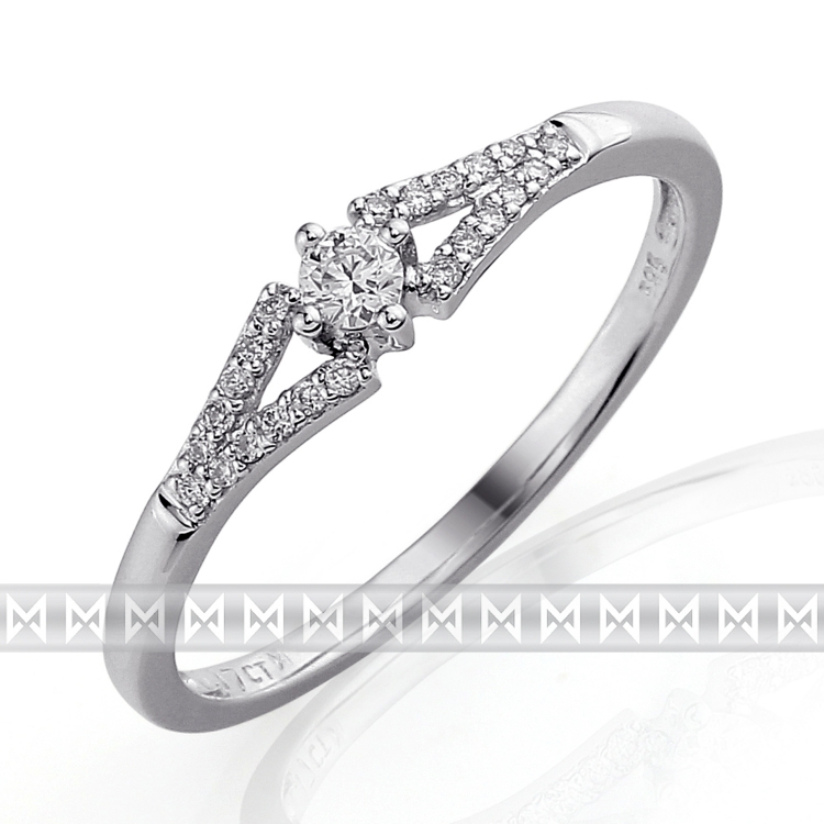 Luxusní zásnubní zlatý diamantový prsten posetý pravými brilianty (bílé) 3861303 POŠTOVNÉ ZDARMA!
