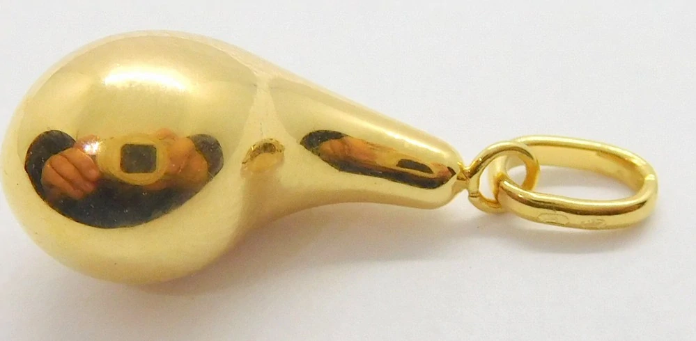 Klenoty Budín Dámský zlatý přívěsek - hladká kapka 585/1,07gr HK3209