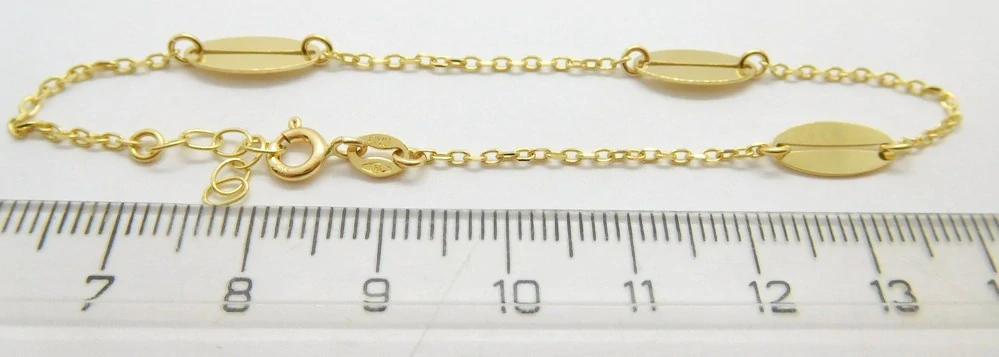 Klenoty Budín Dámský mohutný zlatý pevný náramek 19cm 585/1,86gr HK7080