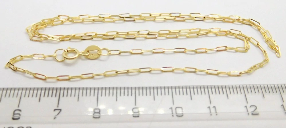 Klenoty Budín Dámský přívěskový zlatý řetízek očka 585/1,38gr 45cm HK6199